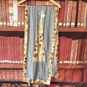Rare Symphony Scarfs Giraffe long scarf Italian